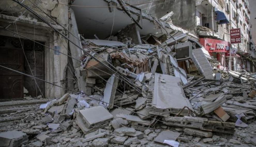 Una casa destruida en Gaza tras un ataque israelí