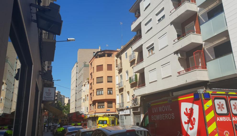 Efectivos de bomberos en el lugar del suceso