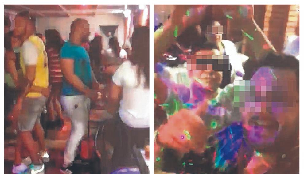Algunas de las imágenes que aparecen en el vídeo de la fiesta