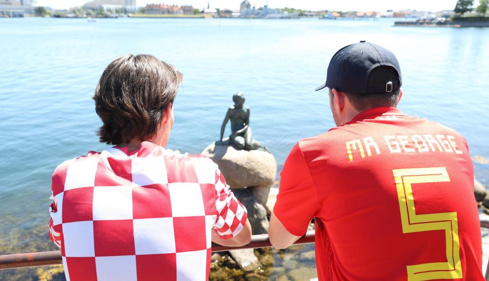 Ambiente previo al Croacia vs. España