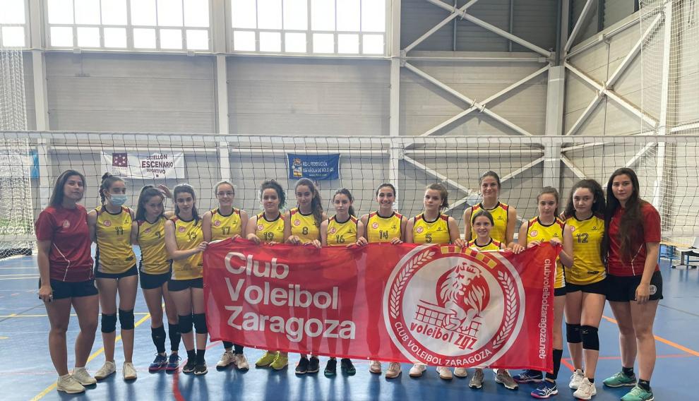 Equipo Infantil Femenino del CV Zaragoza.
