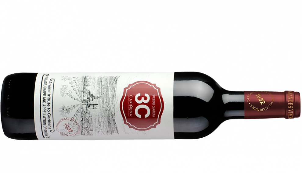Botella de 3C Cariñena, de Bodega Grandes Vinos.