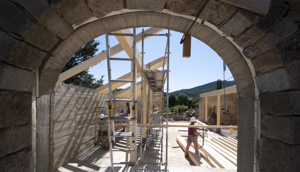 Estado de las obras del salón multiusos.