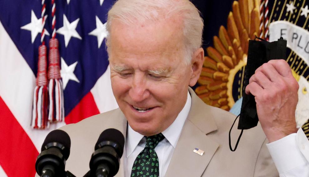 U.S. President Biden delivers remarks on employment numbers at the White House in Washington