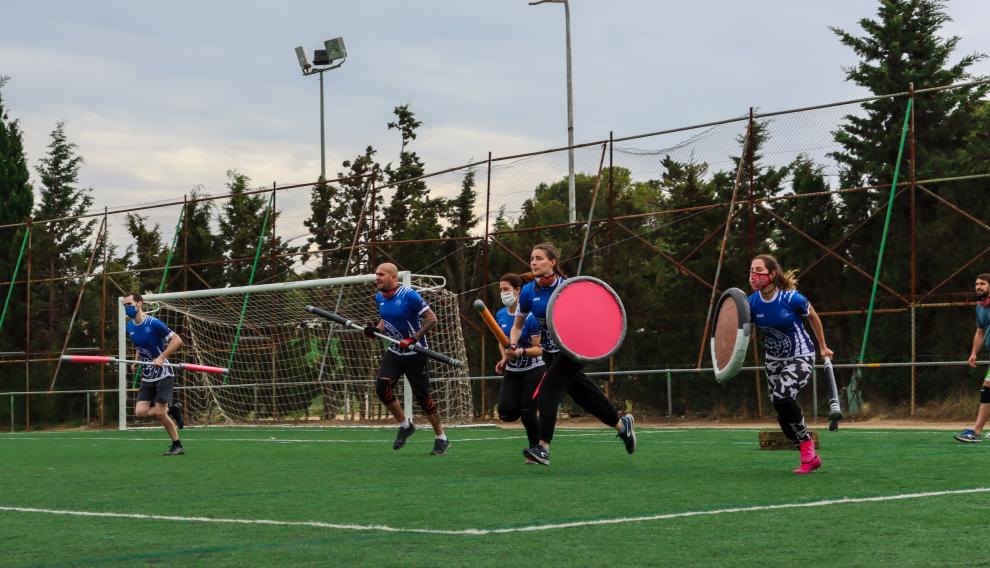 Jugger: la dinámica es sencilla, es un partido de cinco contra cinco