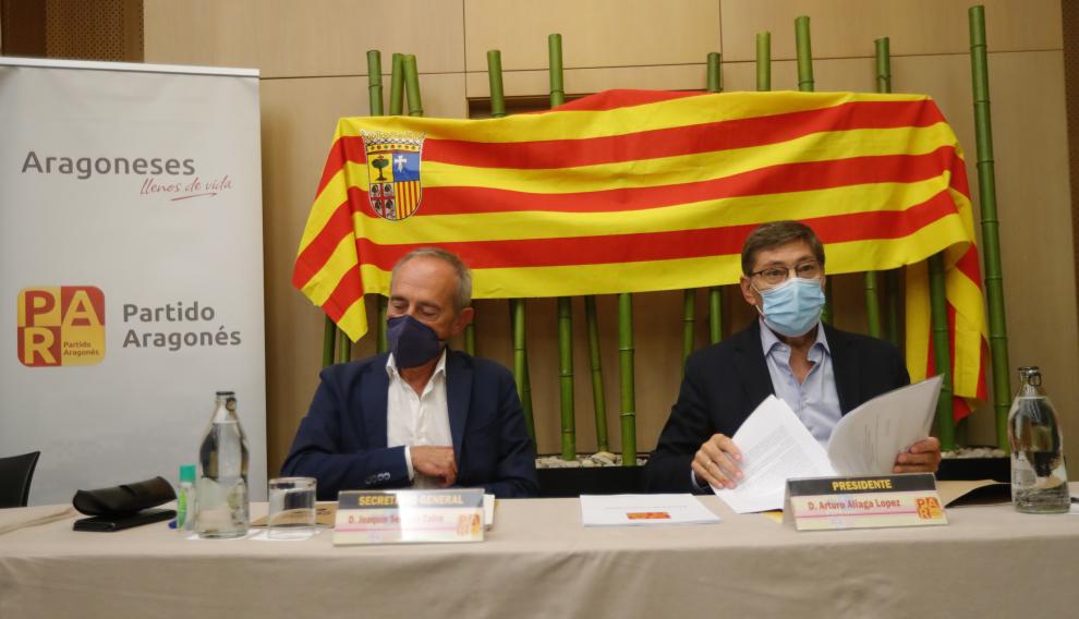 Comisión Ejecutiva del Partido Aragonés (PAR), con Arturo Aliaga al frente