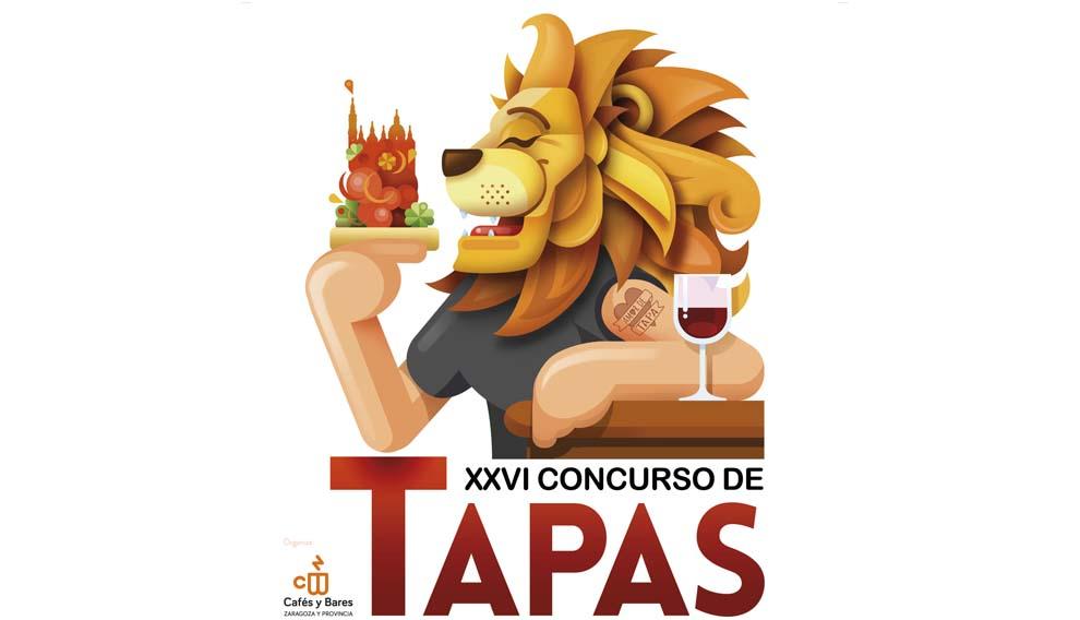 Cartel del vigente Concurso de Tapas de Zaragoza y Provincia.