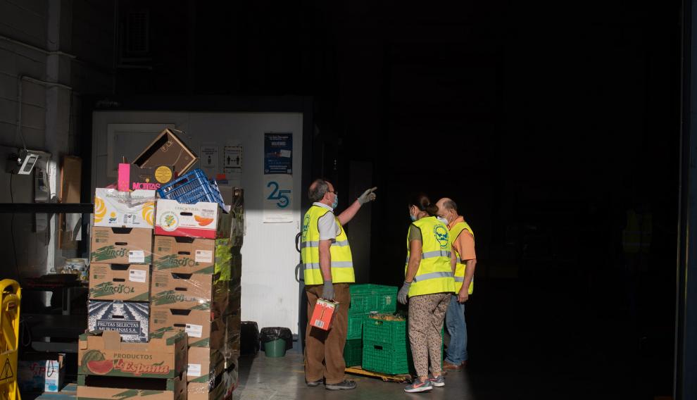 Hasta finales de agosto el Banco de Alimentos de Zaragoza ha repartido 2.776.532,40 kilos de comida, un 13% más que el año pasado por las mismas fechas
