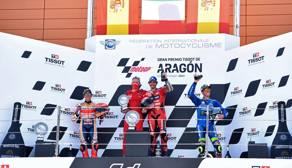 Gran Premio Tissot de Aragón: podio de Moto GP