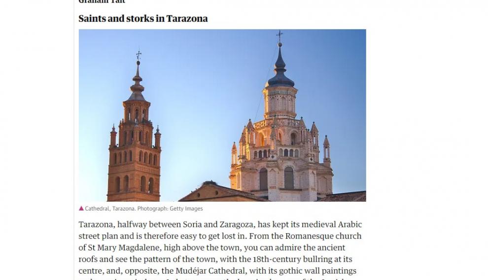 Texto sobre Tarazona en 'The Guardian'.