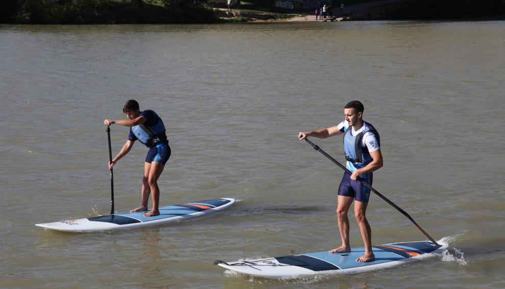 Trofeo Ibercaja Ciudad de Zaragoza celebrado este domingo en el río Ebro.