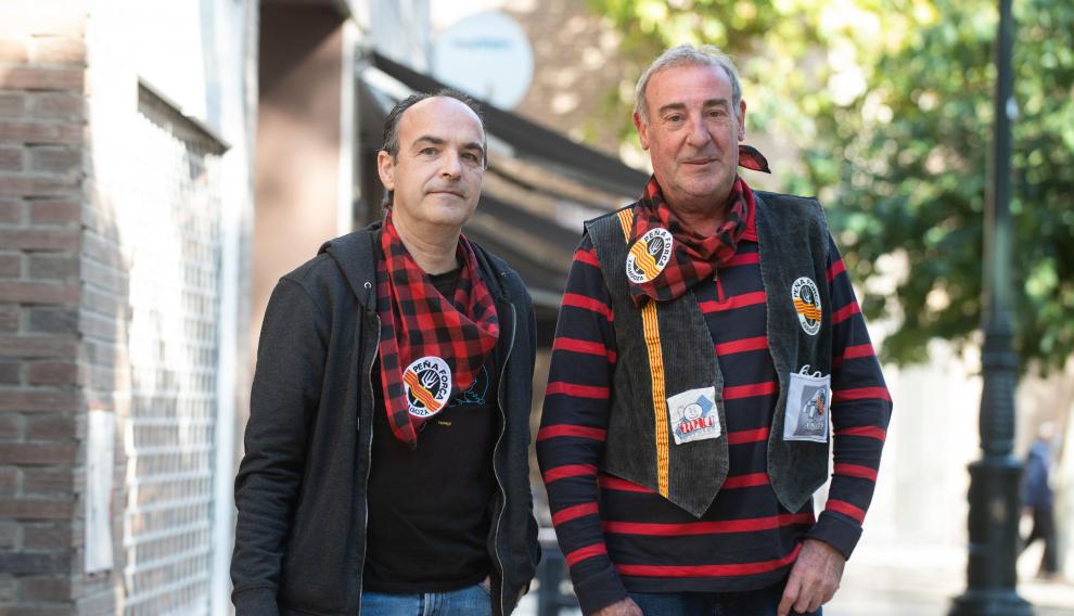 Fernando Usón y Chemi Bernad, de la peña La Forca.