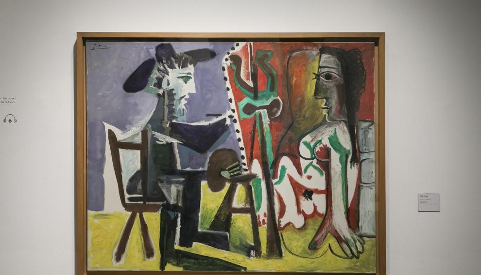 Uno de los cuadros de Picasso, 'El pintor y la modelo', de 1963.