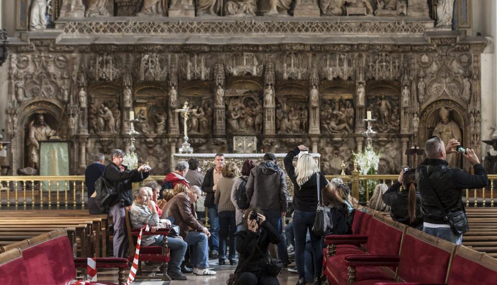 Interior de la basílica del Pilar donde se han rodado diversos documentales.