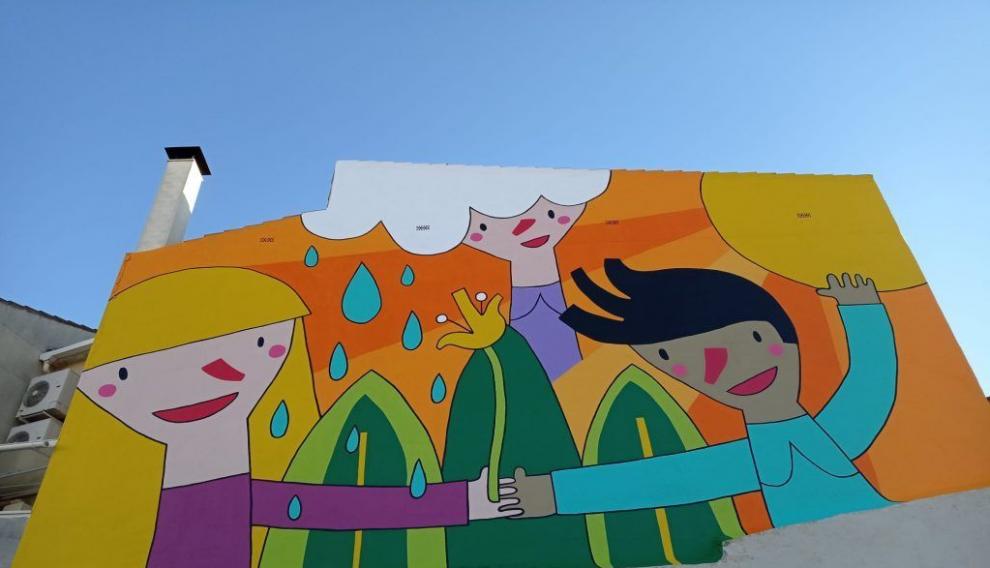 Mural ubicado en la avenida Joaquín Costa.