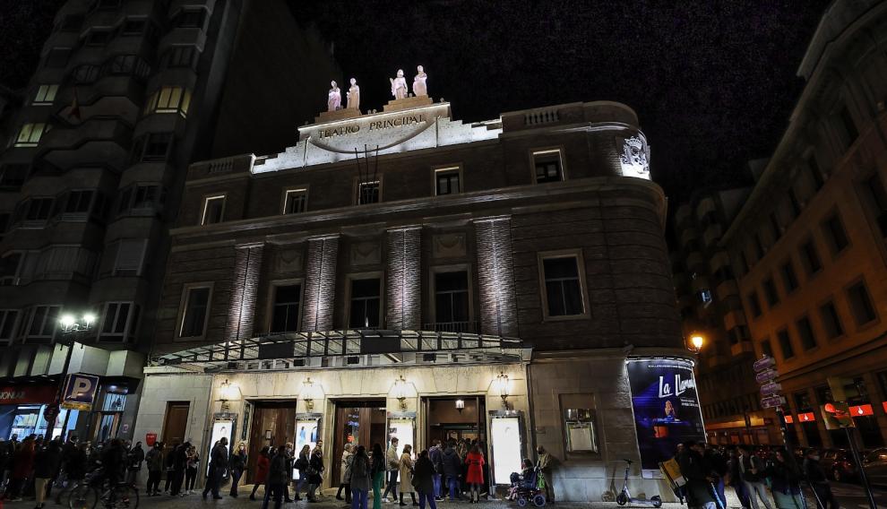 Nueva iluminación del Teatro Principal de Zaragoza.