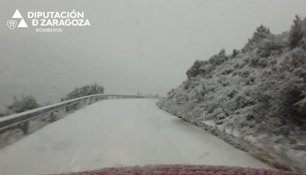 Nieve en Las Cinco Villas.
