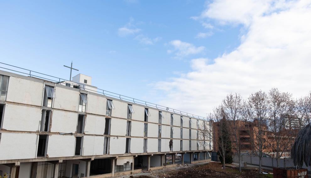 Fachada del convento, para cuya protección se pide una actuación urgente