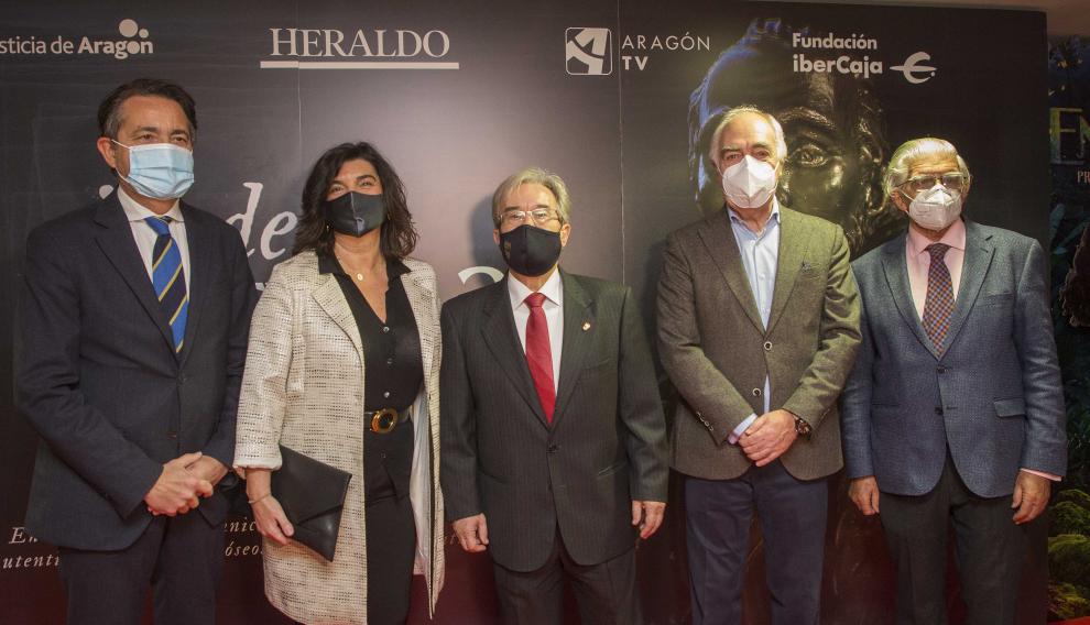 Francisco Querol, Paloma de Yarza, Ángel Dolado, José Luis Rodrigo y Fernando de Yarza, ayer en el 'photocall'.
