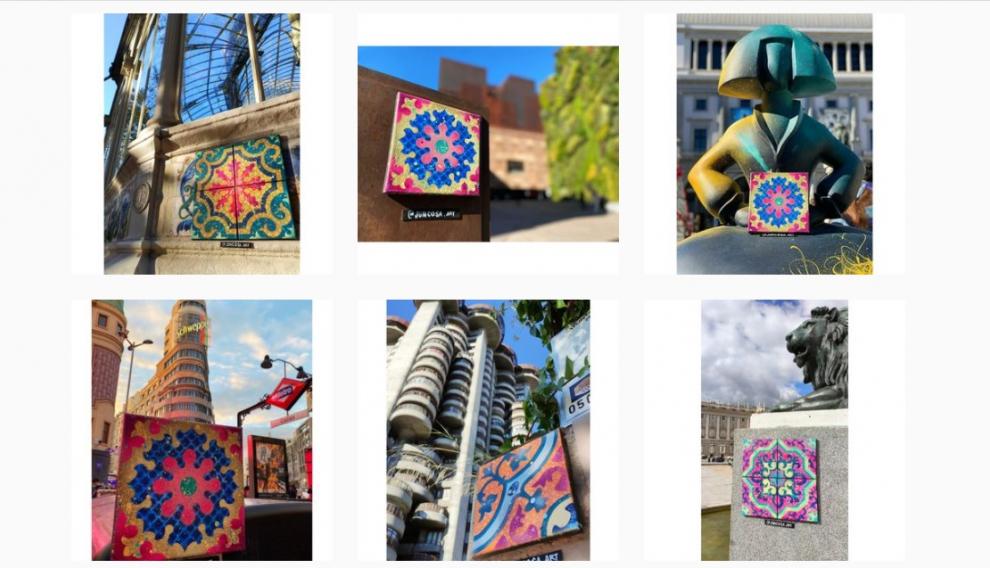 Algunas de las intervenciones del perfil de Instagram Juncosa.art