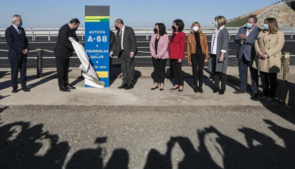 Ábalos inaugura el tramo Figueruelas-Gallur de la A-68.