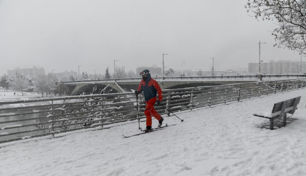 Temporal de nieve Filomena, en Zaragoza