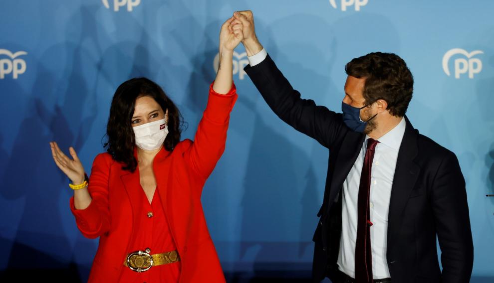 Ayuso arrasa en las elecciones a la Comunidad de Madrid.