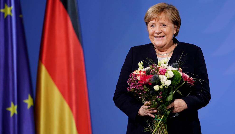 Angela Merkel, en su despedida.