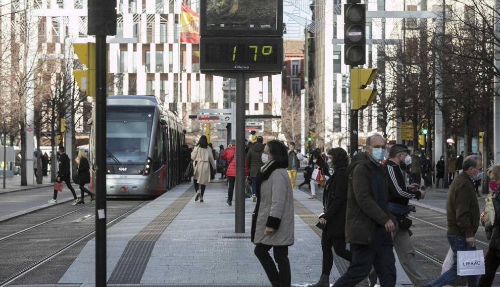 Buen tiempo en Zaragoza en pleno mes de diciembre.
