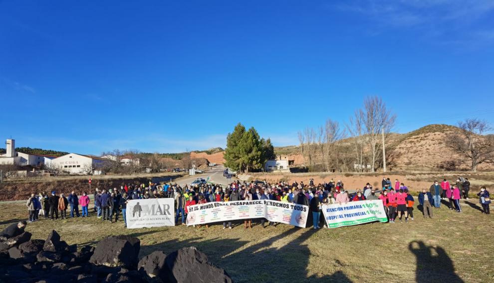 Concentración en Montalbán este miércoles por la falta de personal sanitario en la comarca.