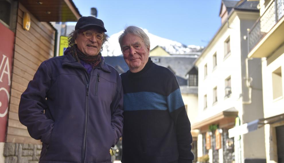 Herman Marres y Peter Nurnberger, turistas en Viella.
