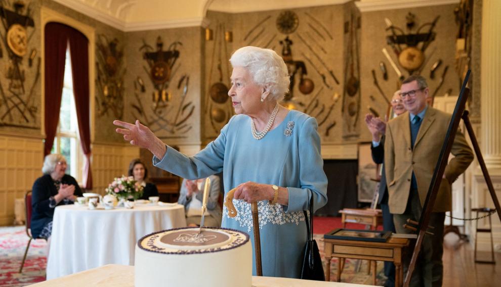 La reina Isabel II este sábado en Sandringham.