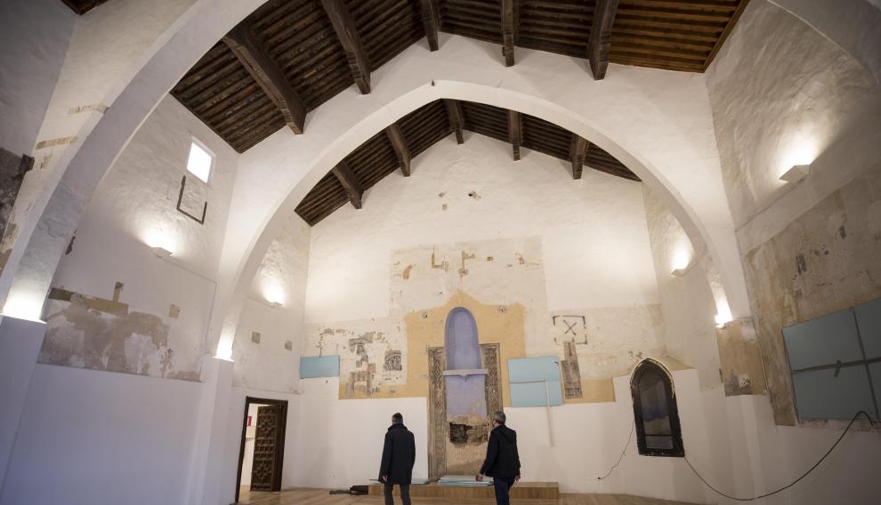 Interior de la sinagoga de Híjar.