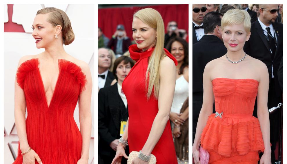 De izquierda a derecha: Amanda Seyfried, Nicole Kidman y Michelle Williams.