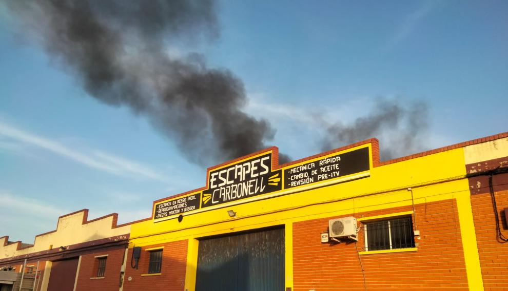 El incendio ocurrió en el polígono San Ildefonso de Utebo