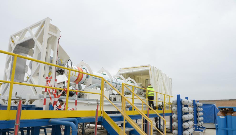 El Miura 1, listo para montar el banco de pruebas del aeropuerto de Teruel.
