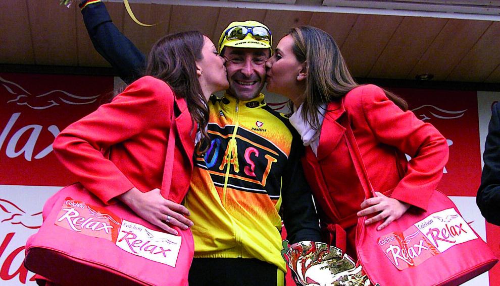 Fernando Escartín, en la Vuelta Aragón.
