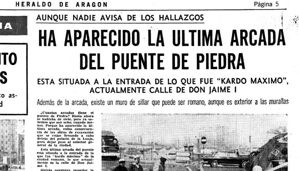 La noticia del hallazgo en el HERALDO del 30 de marzo de 1973.