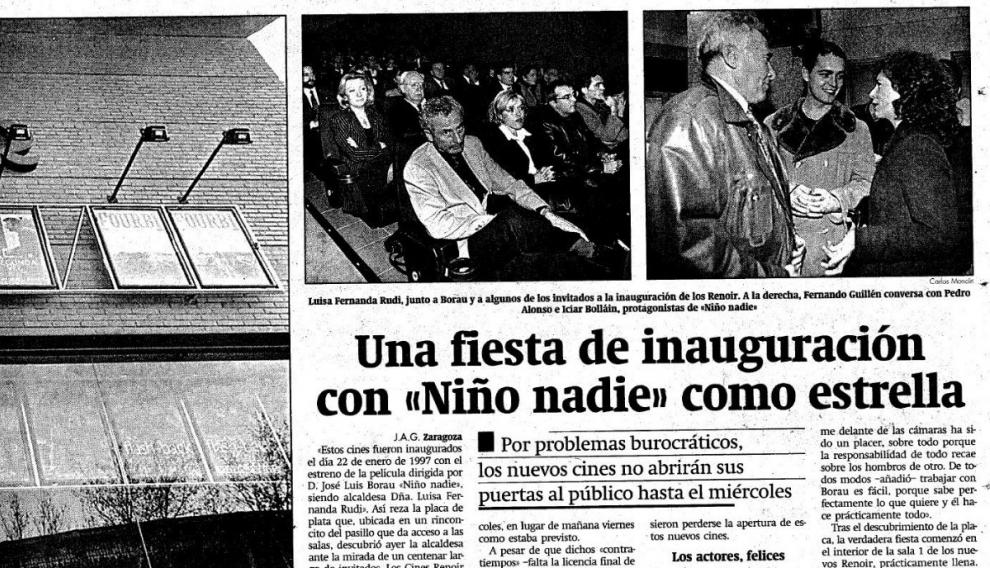 Así contamos en HERALDO la inauguración de los cines Renoir en Zaragoza.