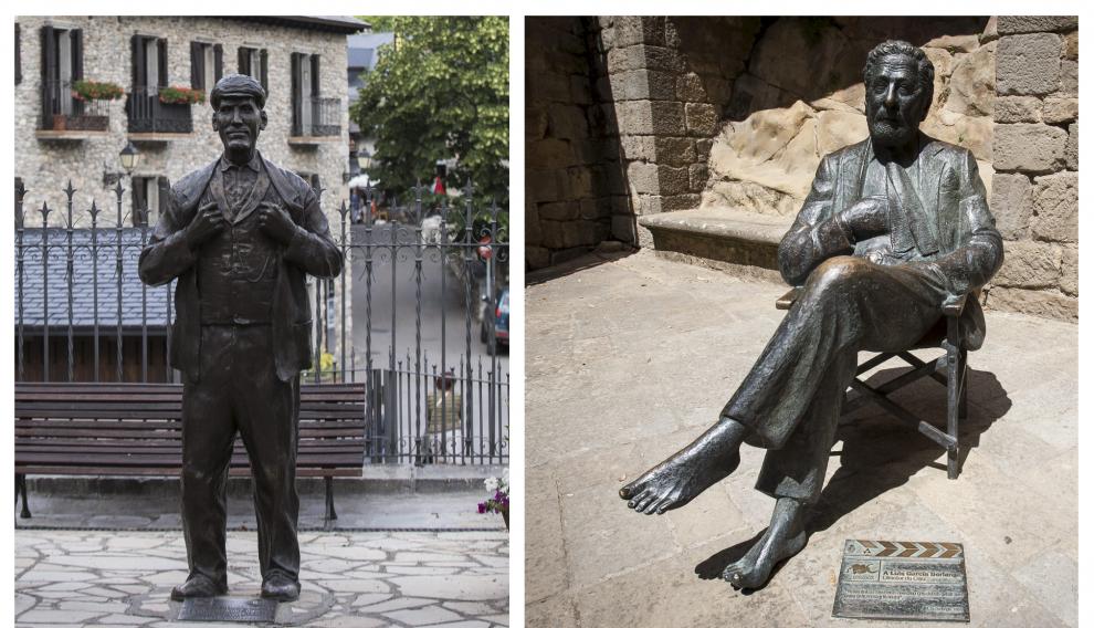 Las estatuas de Arrudi en Sallent y de Berlanga en Sos.