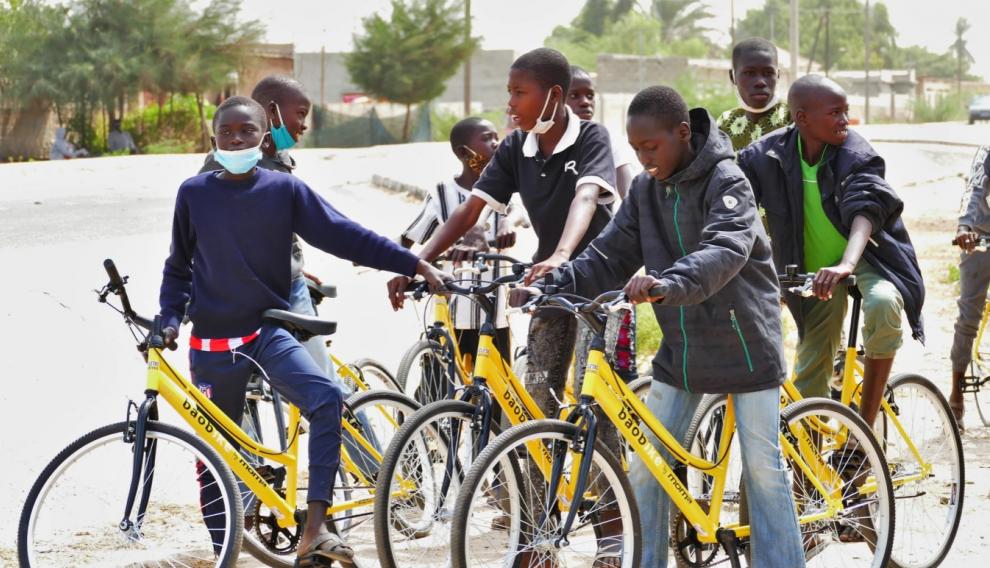 Las bicicletas 'baobike' que se están popularizando en Senegal.