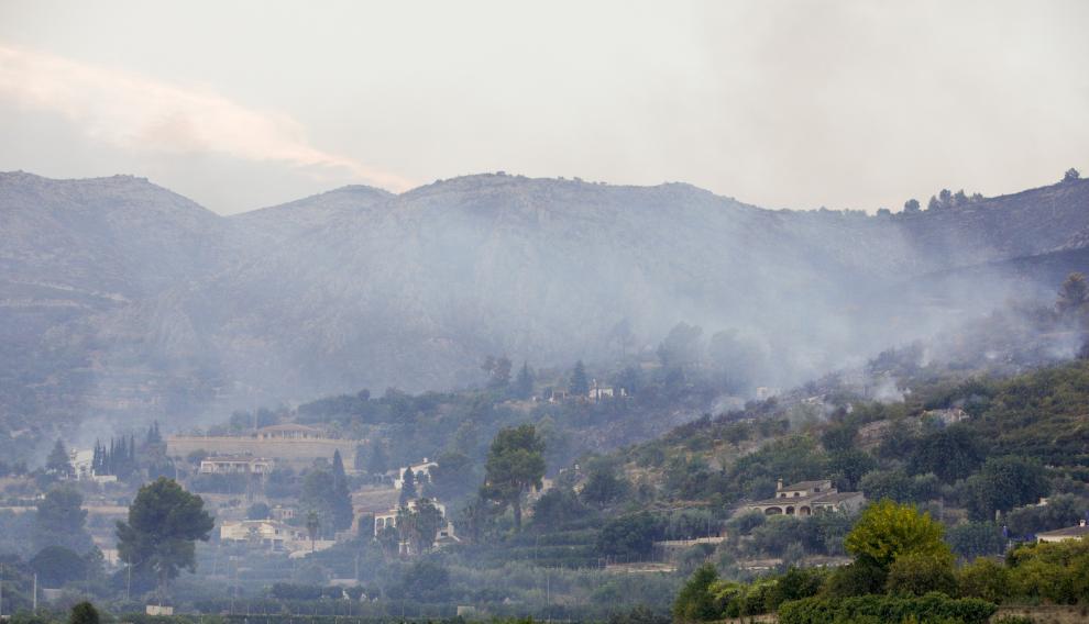 El incendio de Vall d'Ebo (Alicante) ha quemado ya 11.500 hectáreas