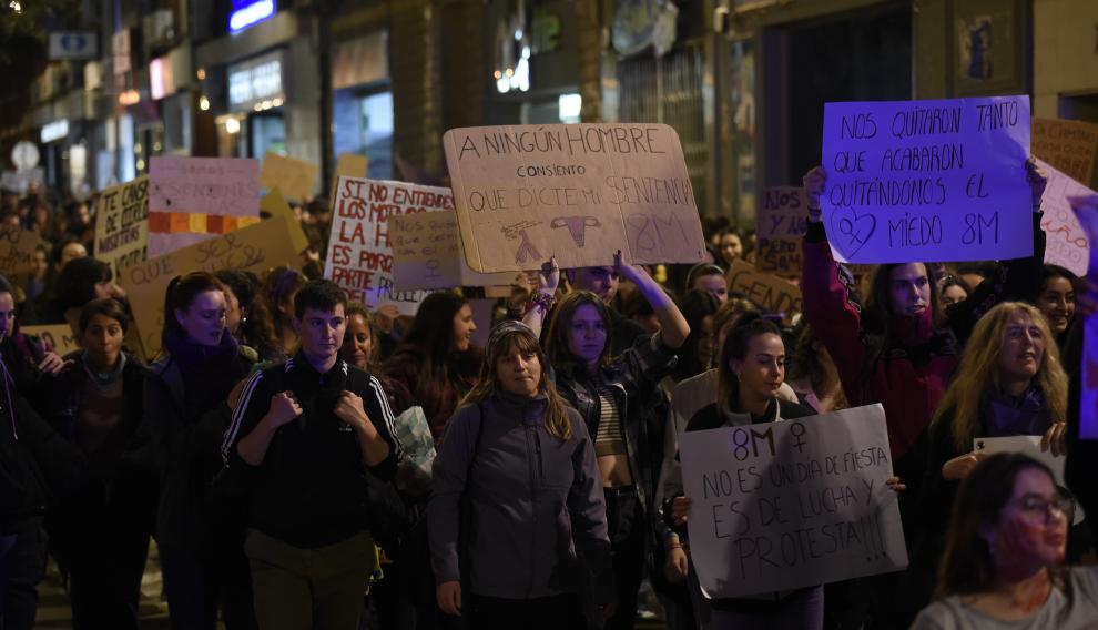 Manifestación feminista de Huesca.