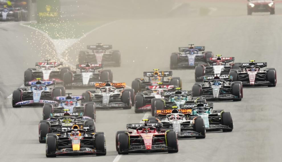 Momento de la salida del Gran Premio de España