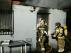 Bomberos de la DPZ durante las labores de extinción del incendio en una vivienda de Alfajarín.