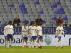 Los jugadores del Real Zaragoza, tras anotar el 1-0 en la primera parte.