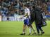 José Enrique se retira del campo tras su lesión en el sóleo en el partido ante el Girona.