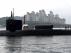 El sumergible de propulsión nuclear USS Michigan arribó este martes al puerto de Busan.