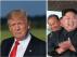 Combo de imágenes de Trump y Kim Jong Un