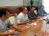 Reunión del comité organizador de la Vuelta, presidida por José Luis Soro, ayer en el Pignatelli.